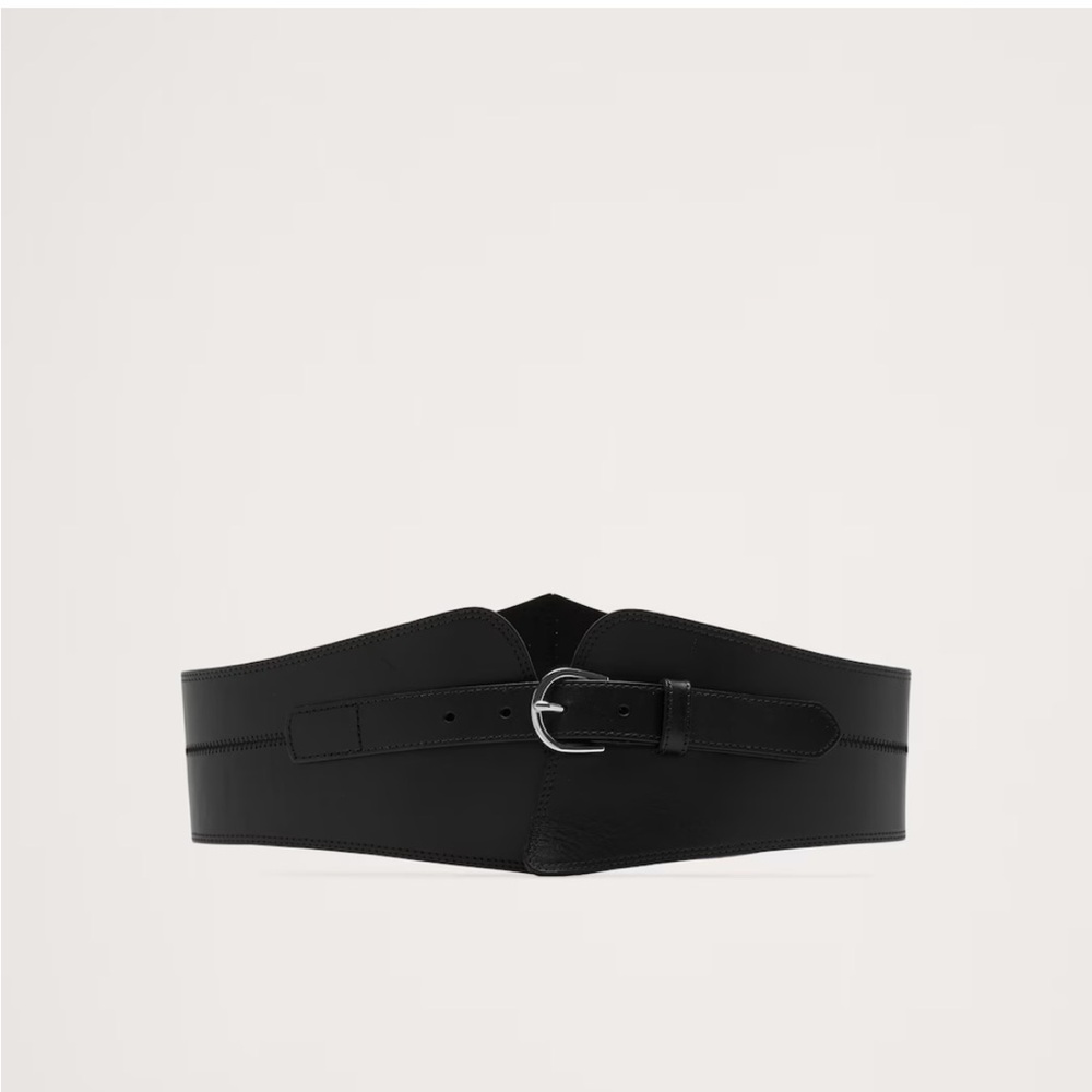 Banana Republic Black Corset Leather Belt